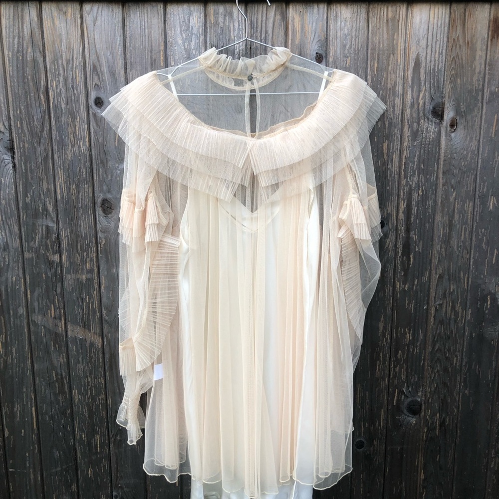 Tulle and silk combo tunic - Picture 7 of 9